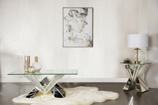 Taffeta - Mirrored Coffee Table Set Coaster Fine Furniture
