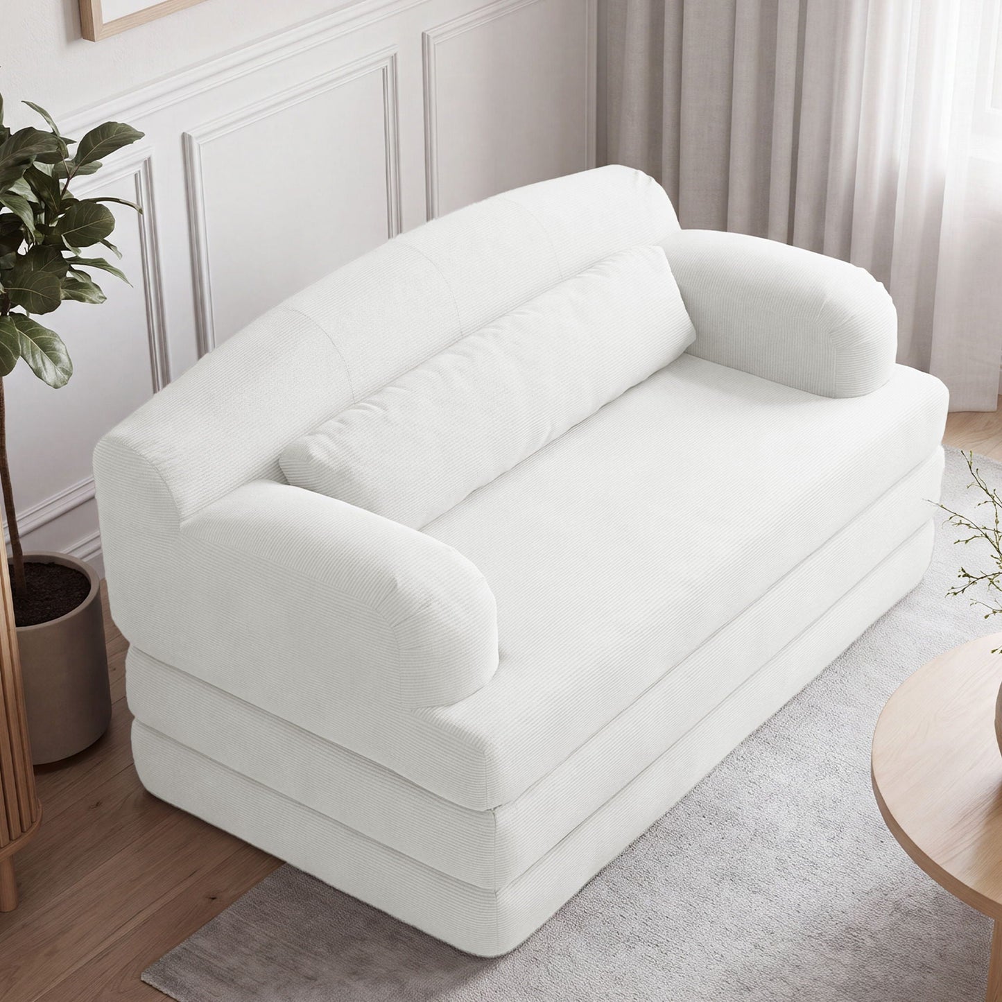 2 Seater Sofa Bed, Compact Foldable Floor Couch Home Essentials
