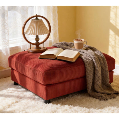 Upholstered Rectangle Ottoman Home Essentials