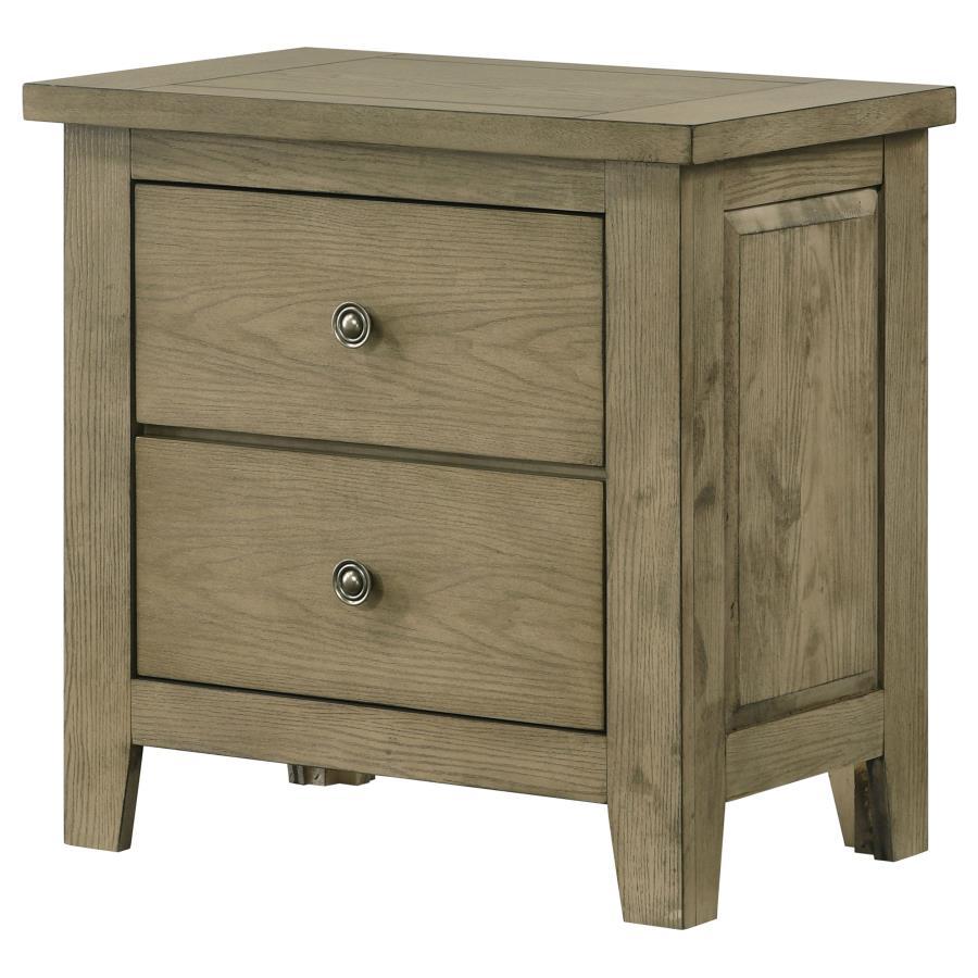Hazlewood - 2-Drawer Nightstand Bedside Table - Vineyard Oak Coaster Fine Furniture