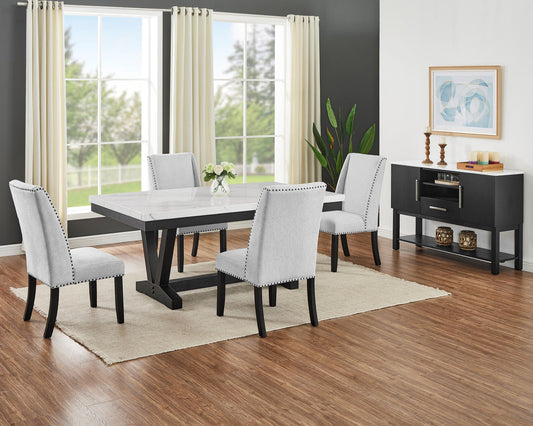 Vance - Dining Room Set - Charcoal / Gray Crown Mark