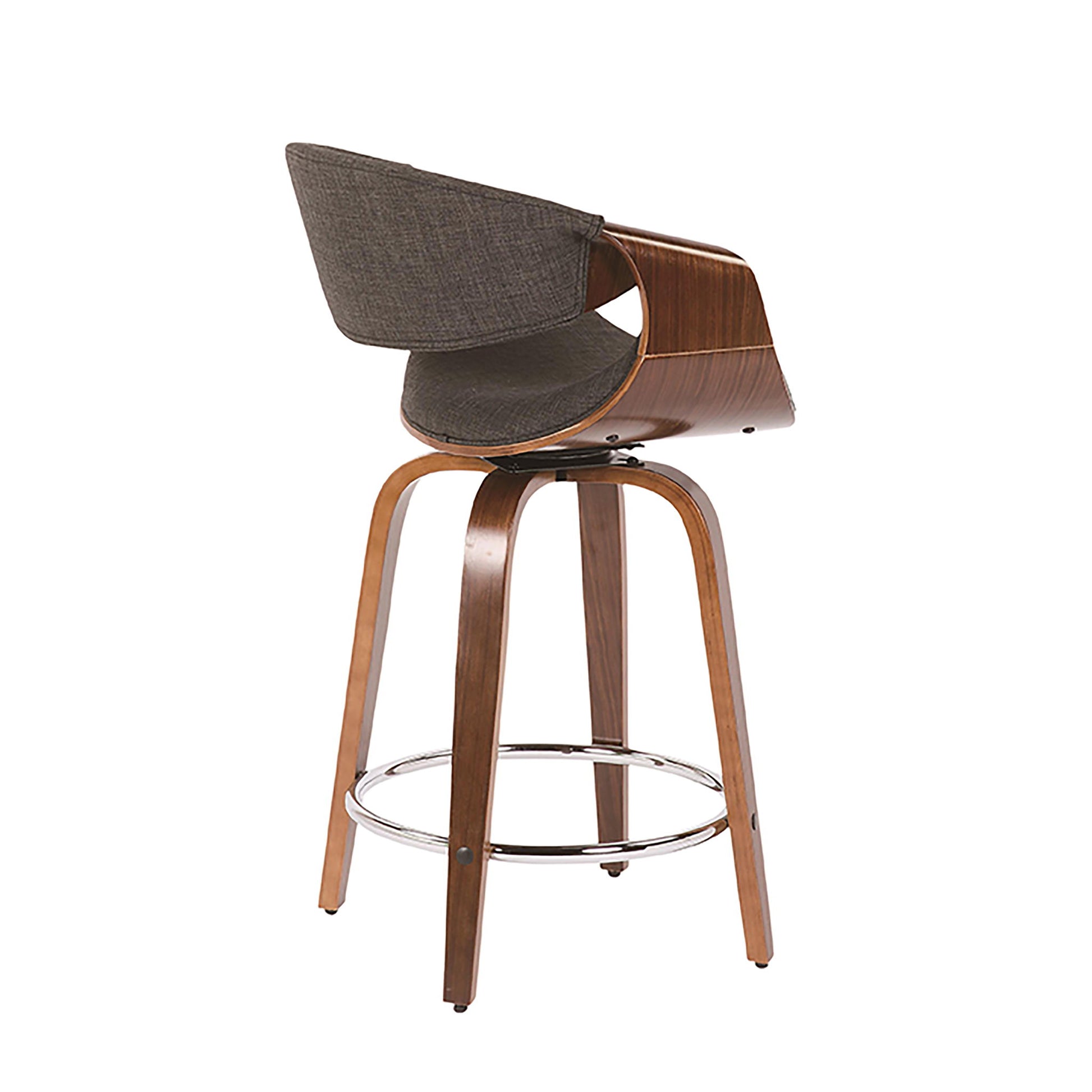 Curvini - Mid Century Modern Counter Stool (Set of 2) Lumi Source