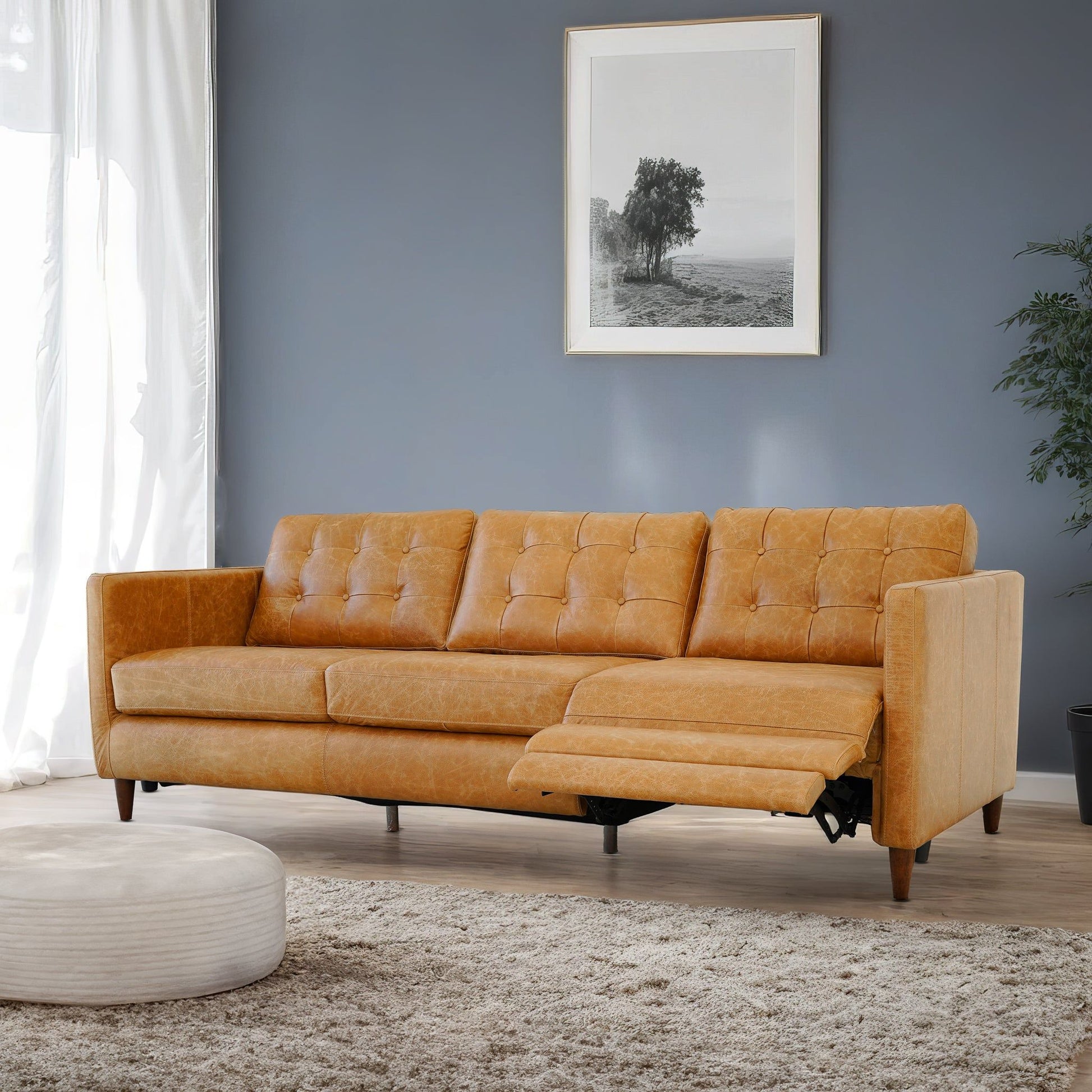 Christopher - Electric Inclining Sofa Left Facing - Tan Ashcroft Furniture