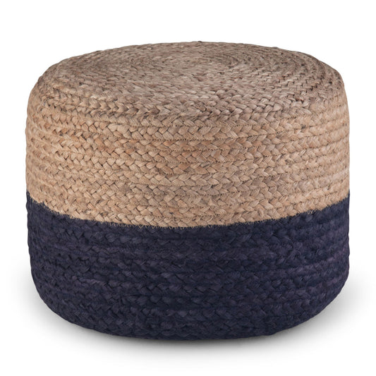 Lydia - Handcrafted Round Pouf Simpli-Home