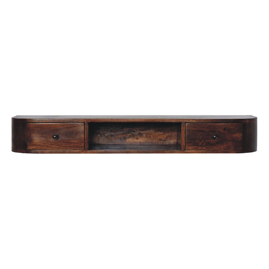 Lunar - 2 Drawer Floating Console - Chestnut Artisan Furniture