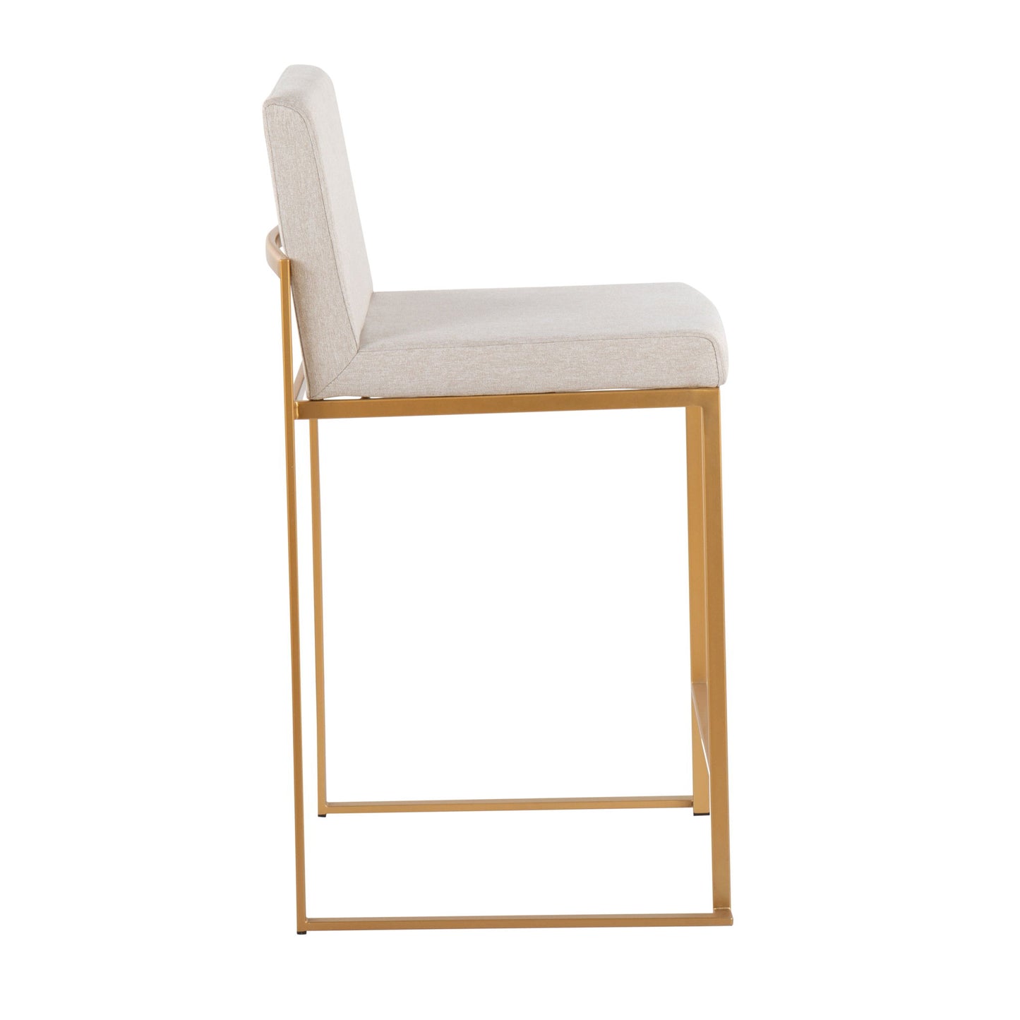 Fuji - Contemporary High Back Stylish Counter Stool Lumi Source