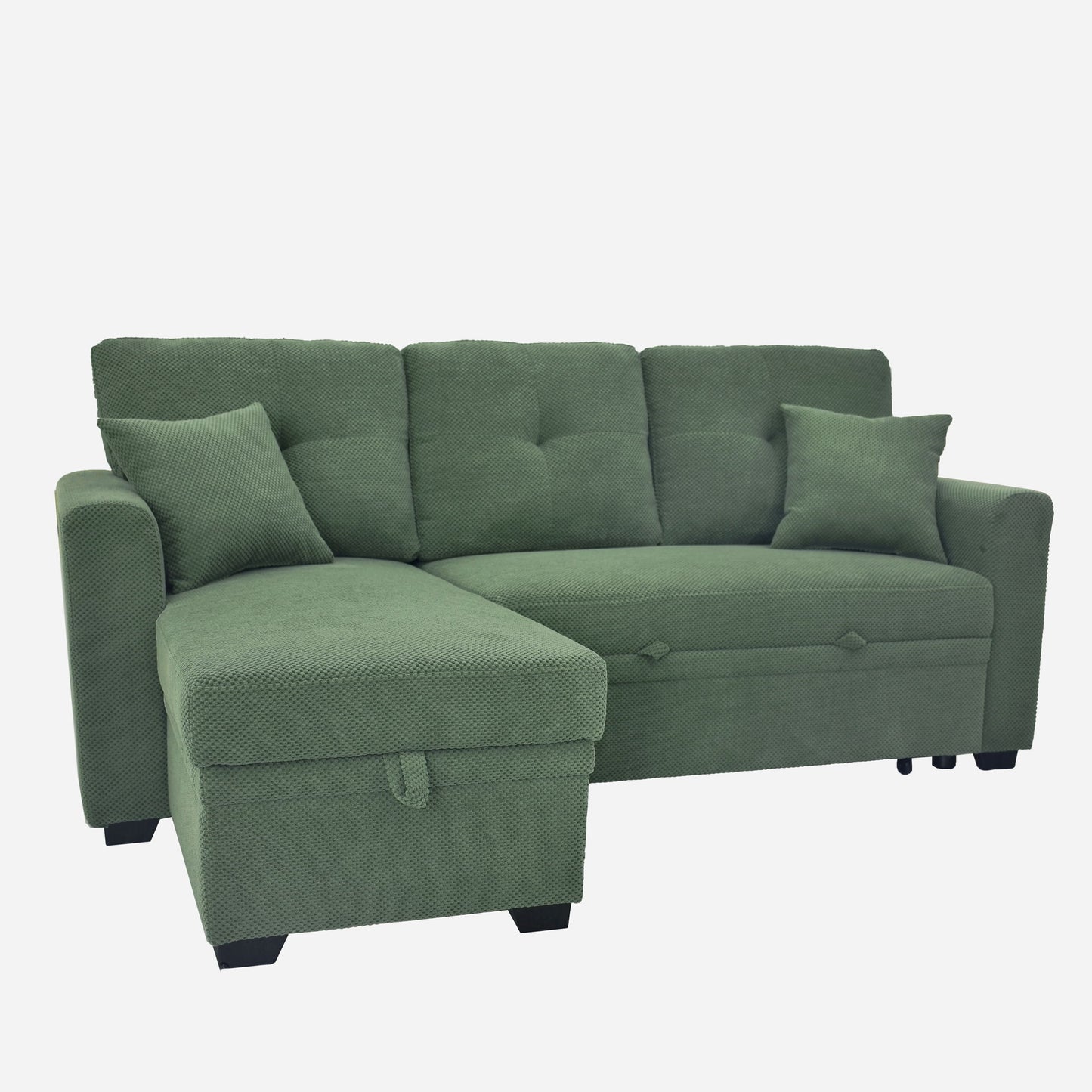 Sleeper Sectional With Pull Out Bed, Reversible Chaise Home Essentials
