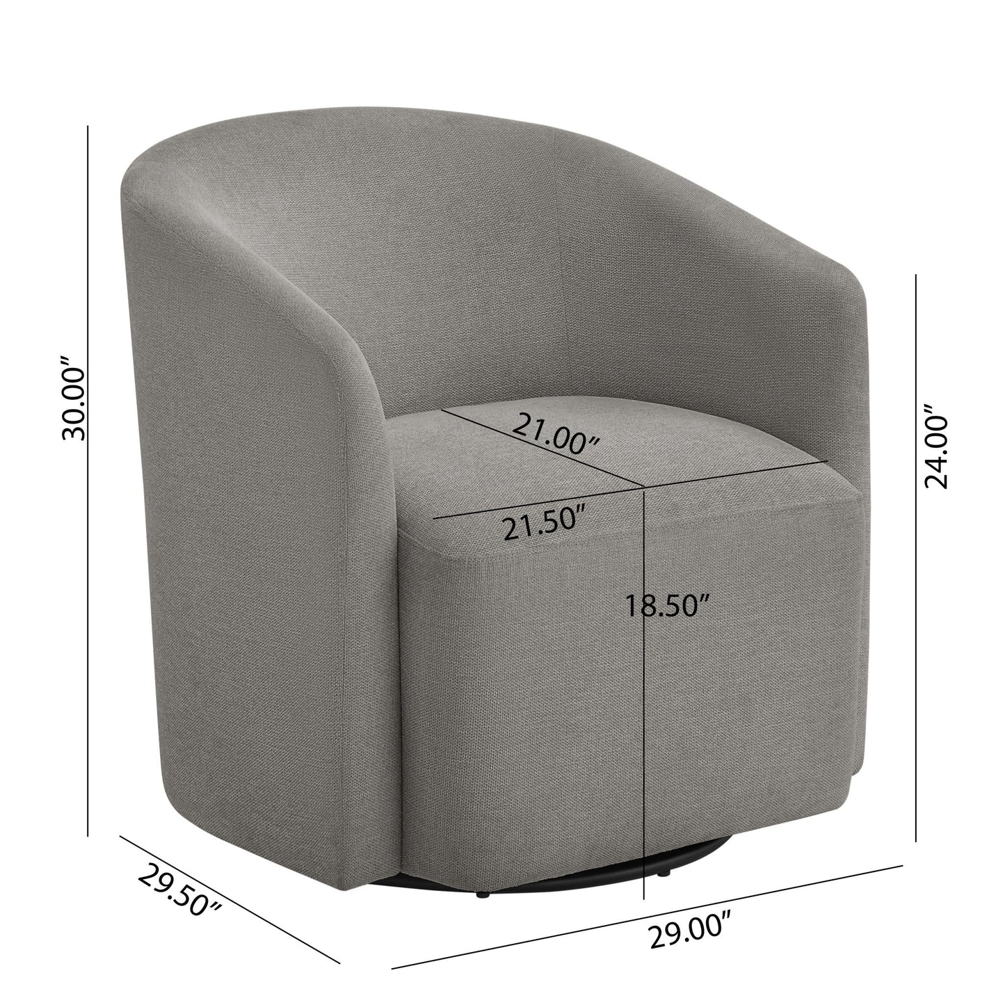 Ardena - Modern Swivel Barrel Chair Ridgecrest Home