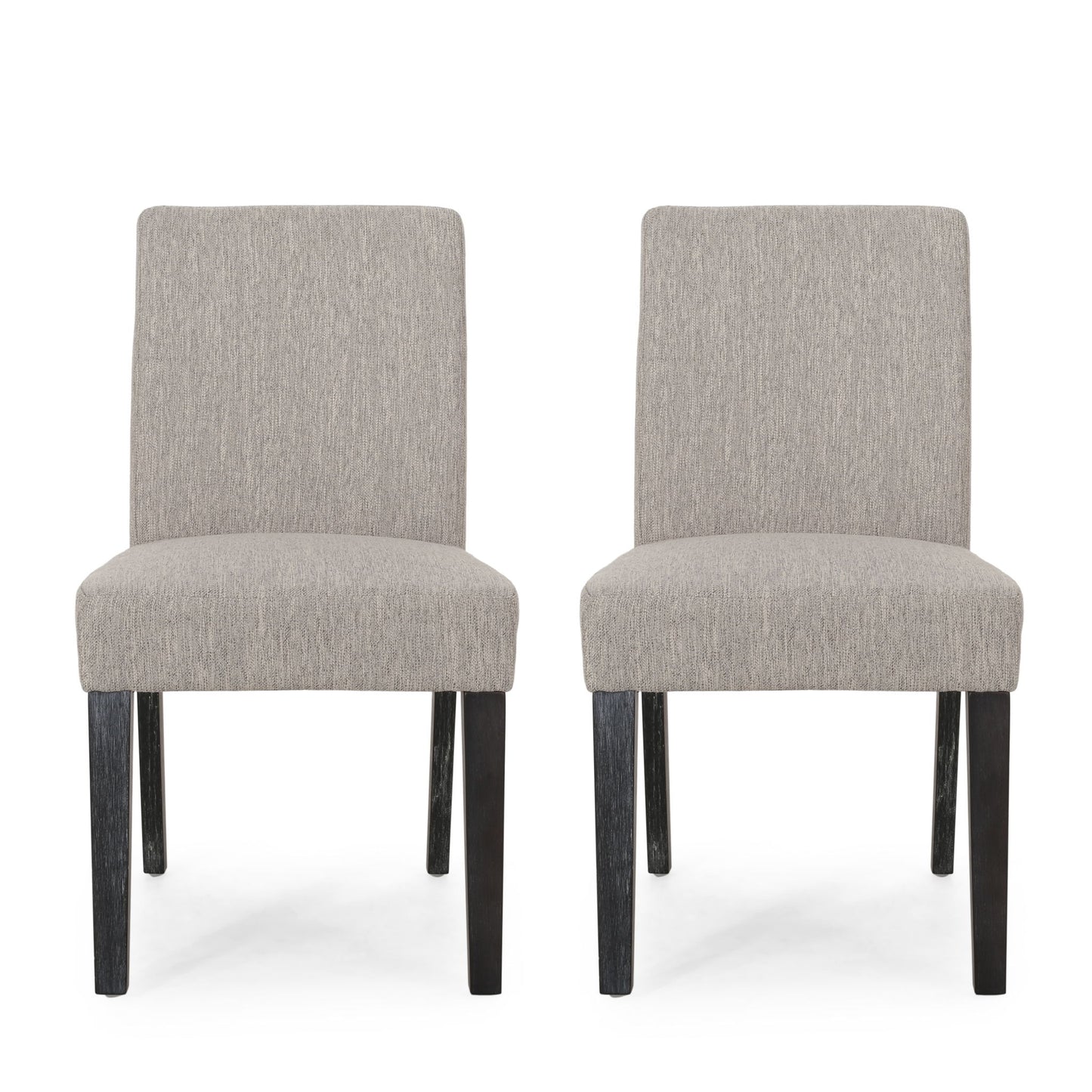 Contemporary Dining Chair With Upholstered Seating And Tapered Legs Noble House