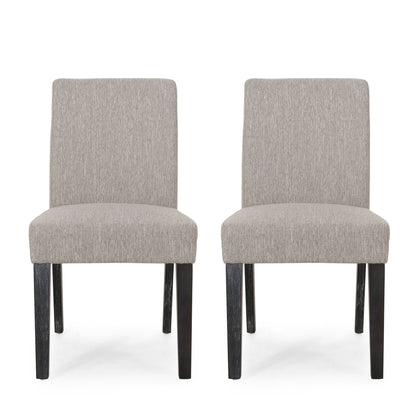 Contemporary Dining Chair With Upholstered Seating And Tapered Legs Noble House