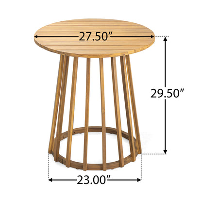 Outdoor Round Top Dining Table, Round Bistro Table - Teak Noble House