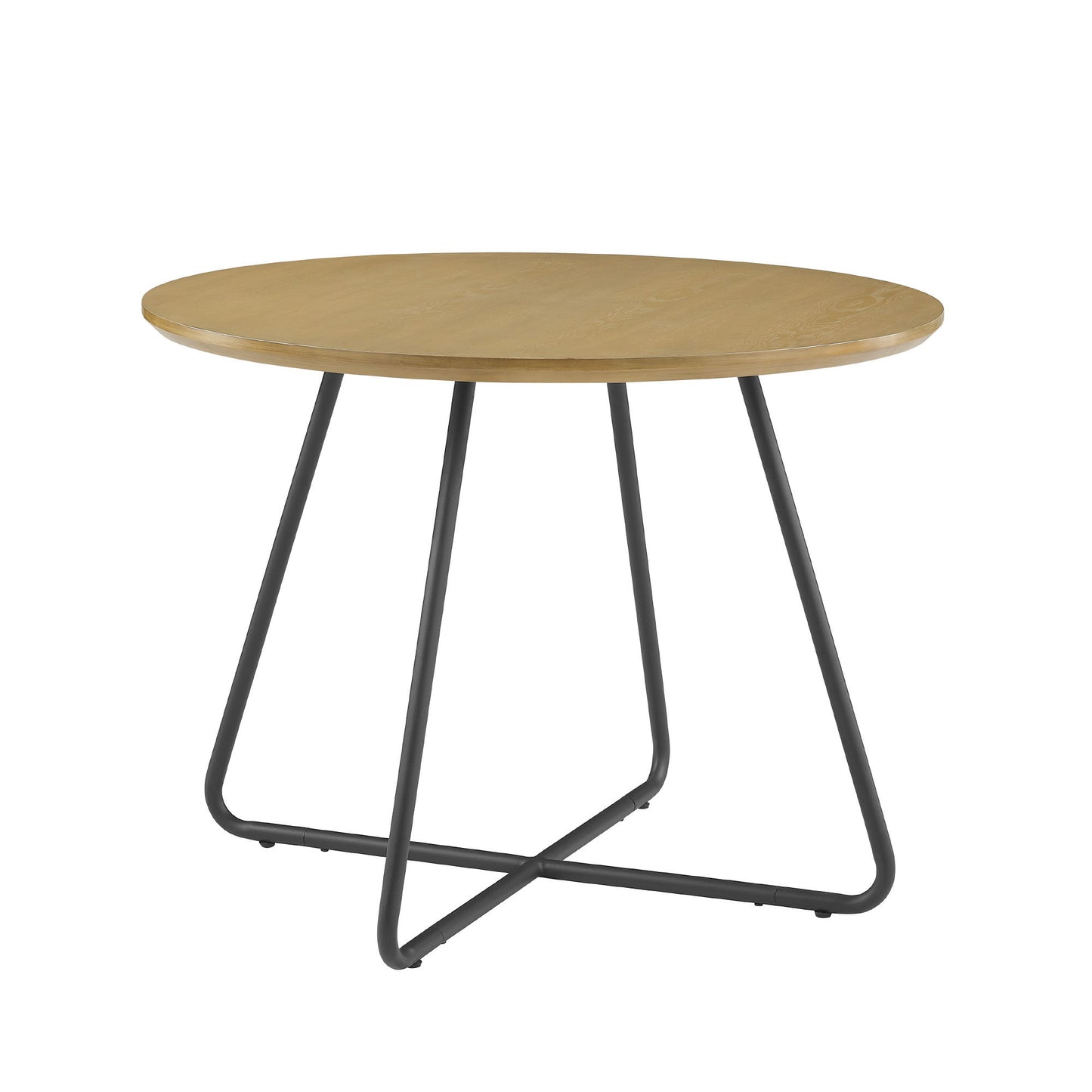Modern Curved X Base Round Dining Table - English Ash Walker Edison