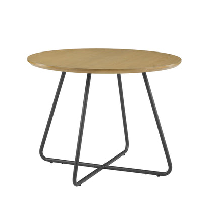 Modern Curved X Base Round Dining Table - English Ash Walker Edison