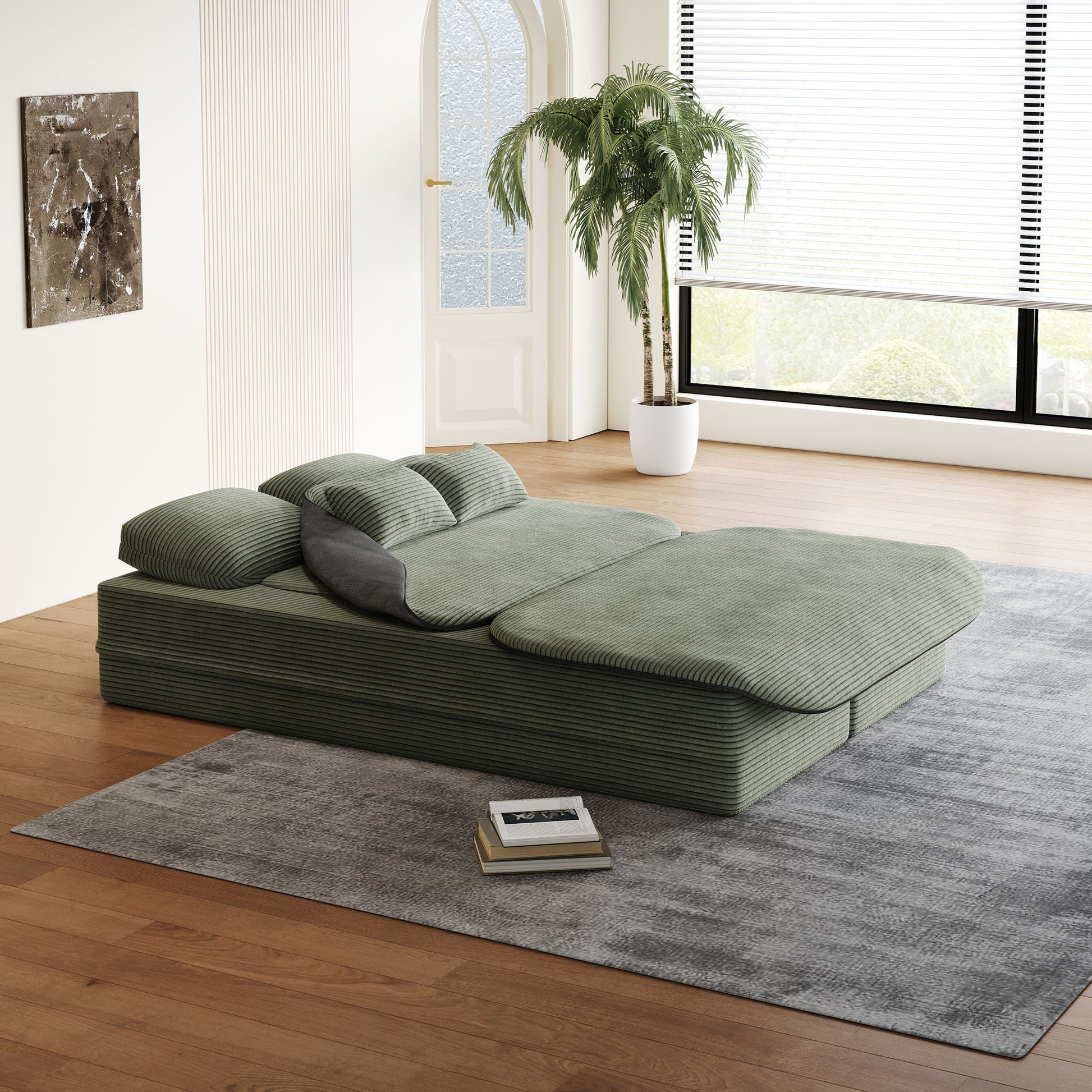 2 In 1 Foldable Sofa Bed With Multi Functional Blanket Home Essentials