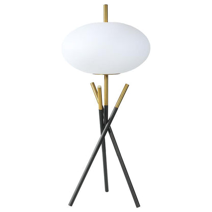 Layton - White Orb Shade Tripod Table Lamp - Black Coaster Fine Furniture