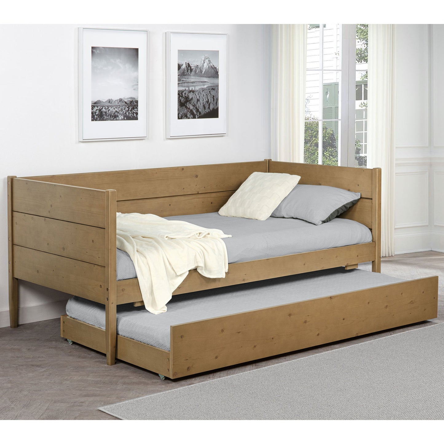Stewart - Twin Daybed With Trundle - Natural Furniture Max
