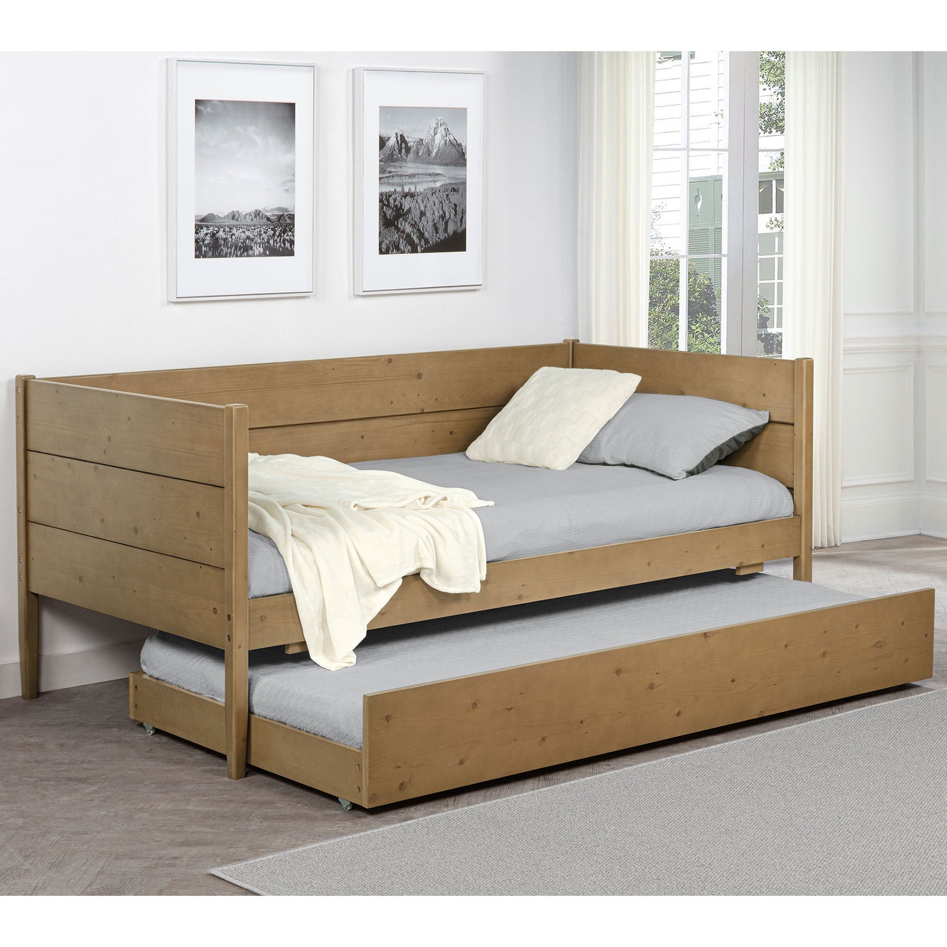 Stewart - Twin Daybed With Trundle - Natural Furniture Max