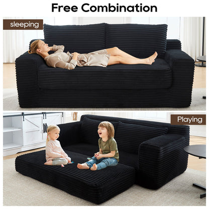 Convertible Loveseat Sofa Bed With Memory Foam & Steel Frame Home Essentials
