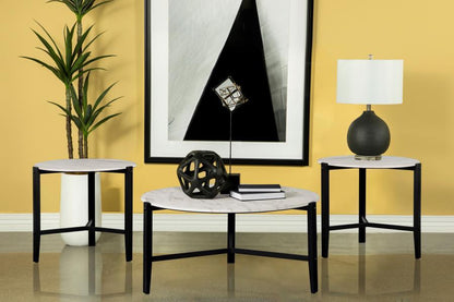 Tandi - Faux Marble Coffee Table Set Coaster Fine Furniture