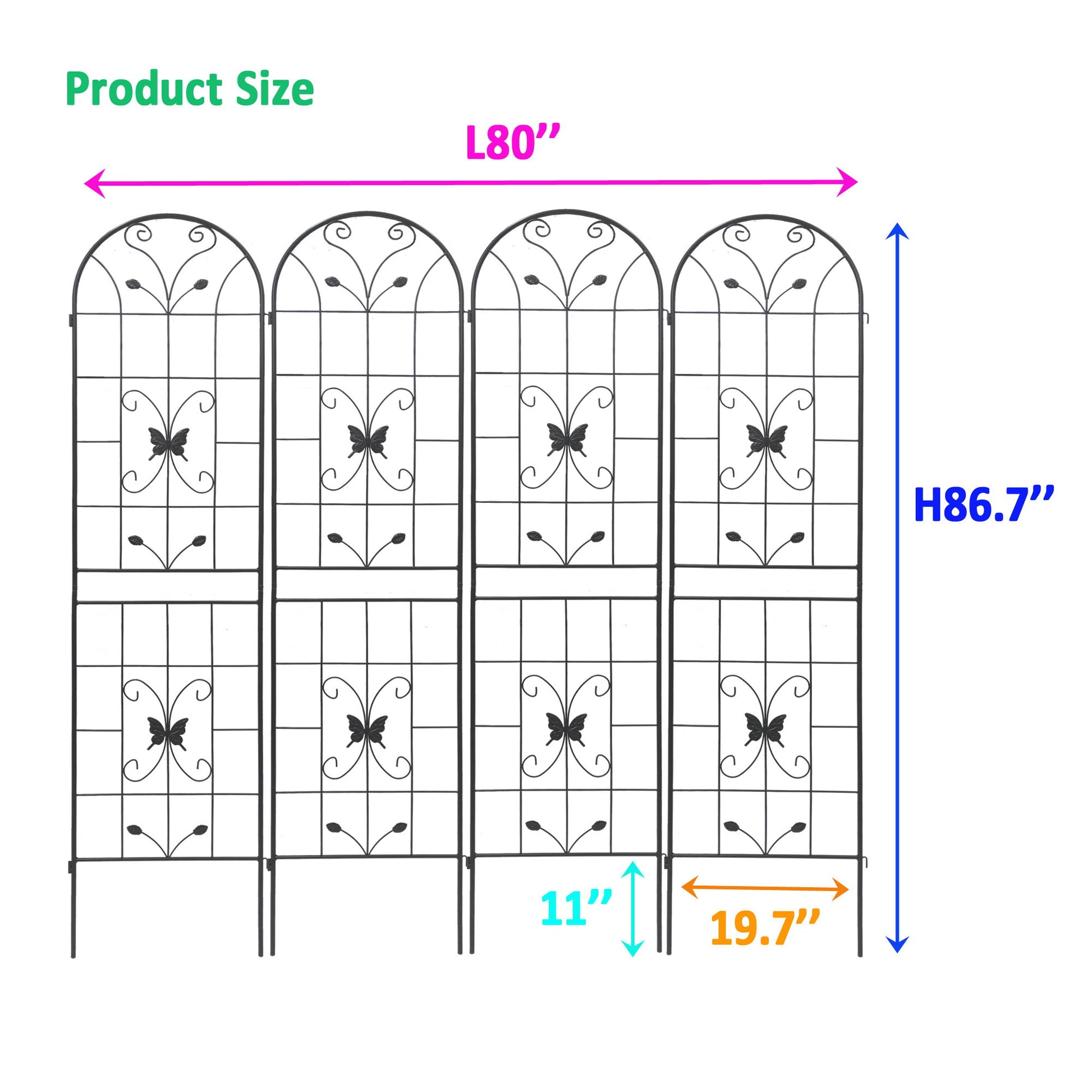 Garden Metal Trellis Rustproof Trellis For Climbing Plants Outdoor Flower Support Daily Nest