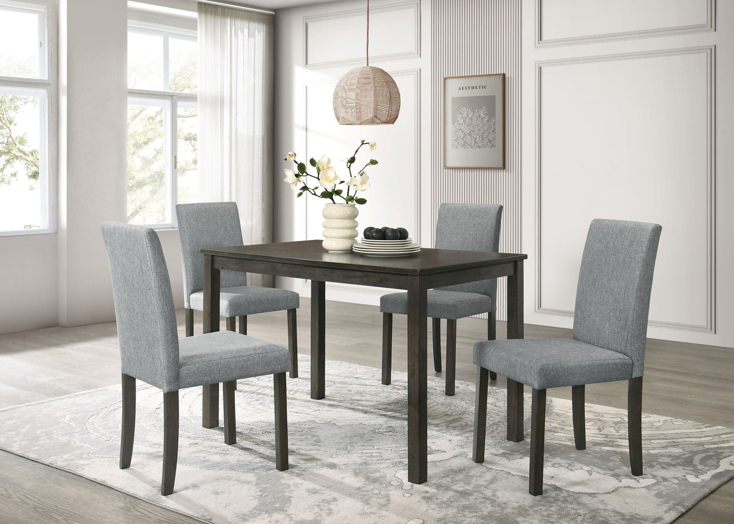 Melshire - Dining Table - Dark Brown Crown Mark