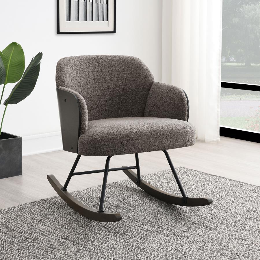 Paige - Boucle Upholstered Mid Back Rocking Chair Coaster Fine Furniture