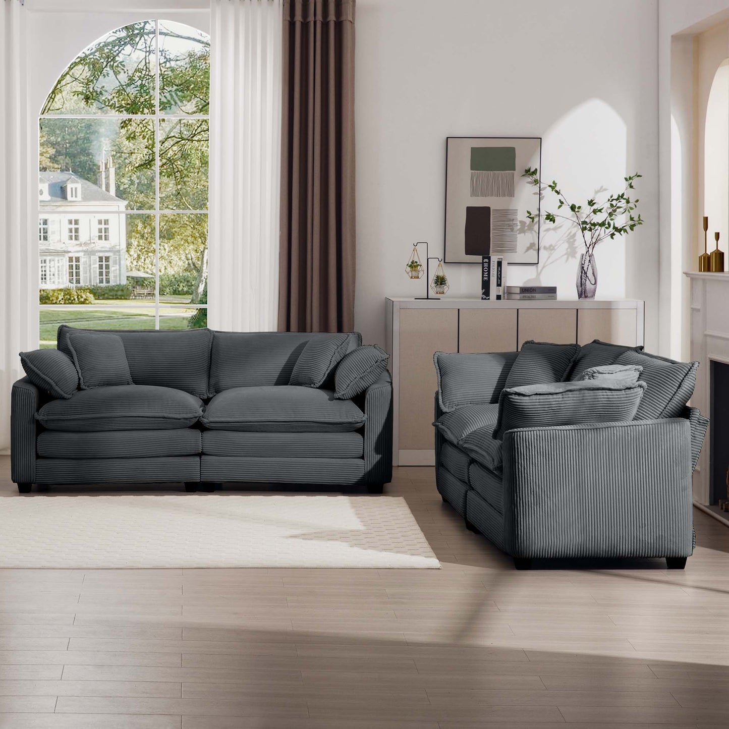 Elegant Oversized Sectional Sofa Set With Deep Seats And Flexible Layout Home Essentials