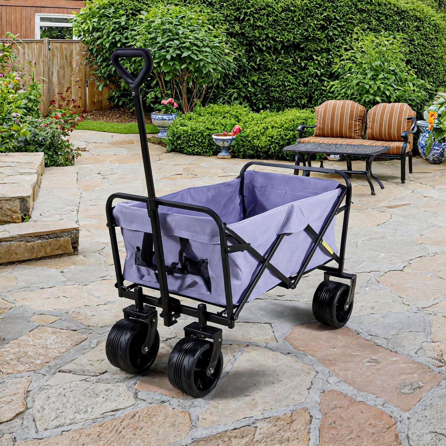 Wagons Carts Heavy Duty Foldable With Big Wheels Daily Nest