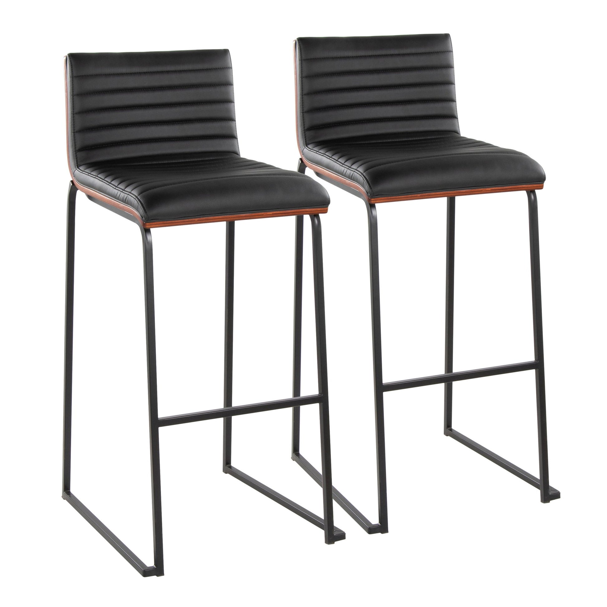 Mason Mara - Contemporary, Fixed Height Barstool (Set of 2) Lumi Source