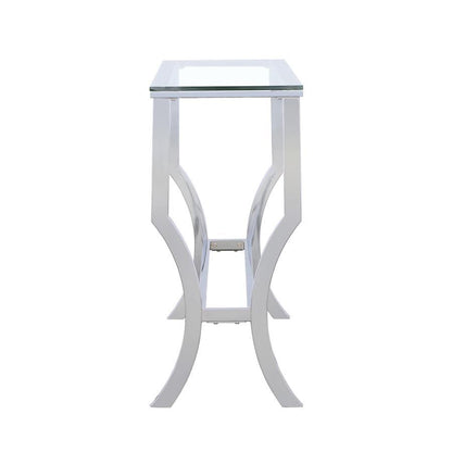 Saide - Rectangular Glass Top Table CoasterEssence