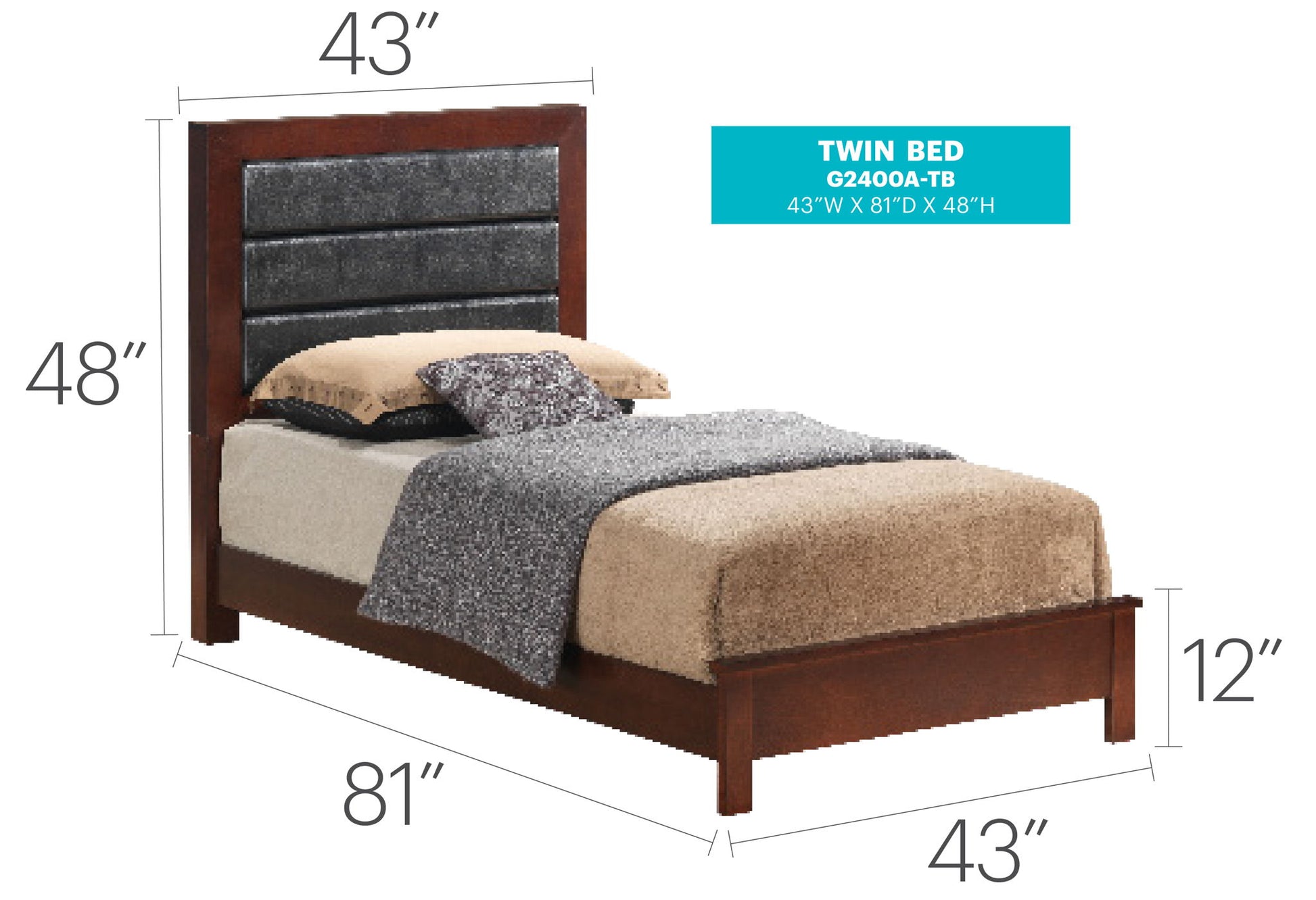 Transitional Modern Design Bed Glory Furniture