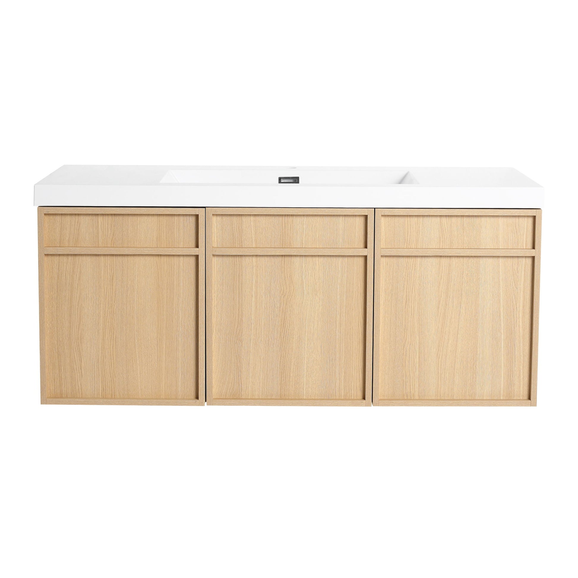 Wall-Mounted Bathroom Vanity With Resin Sink And Soft Closing Doors Home Essentials