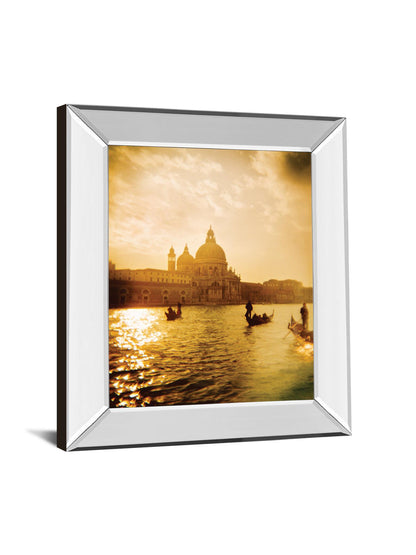 Venezia Sunset I By Thompson - Mirror Framed Print Wall Art - Gold