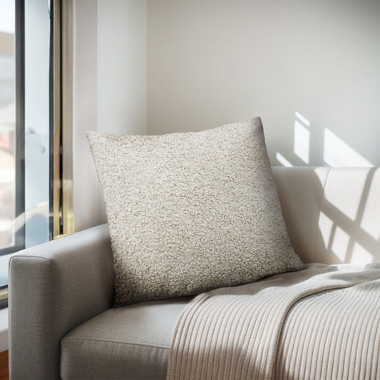 Tara - Solid Boucle Square Pillow - Beige Chapel Hill