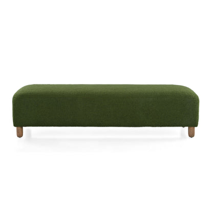 Contemporary Ottoman With Foam Cushion And Durable Upholstery Noble House