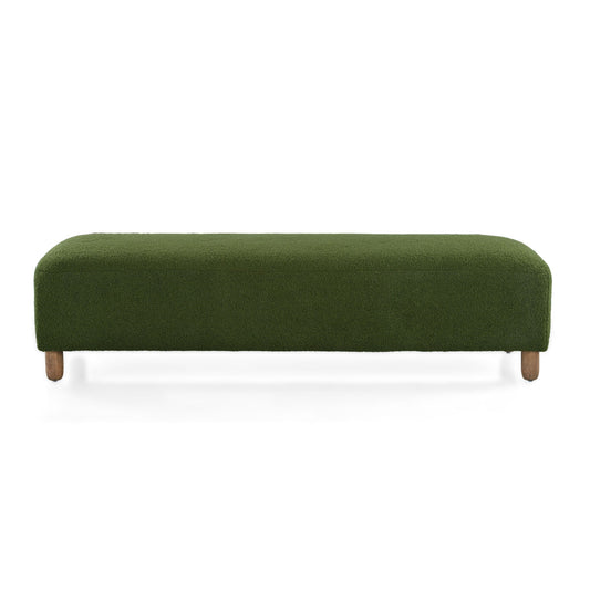 Contemporary Ottoman With Foam Cushion And Durable Upholstery Noble House