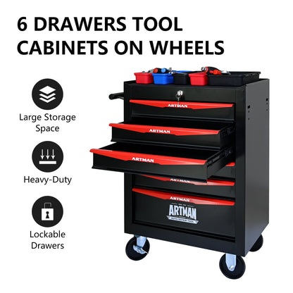 Rolling Metal Tool Chest With Drawers, Steel Storage Cabinet With Ball Bearing Slides Daily Nest