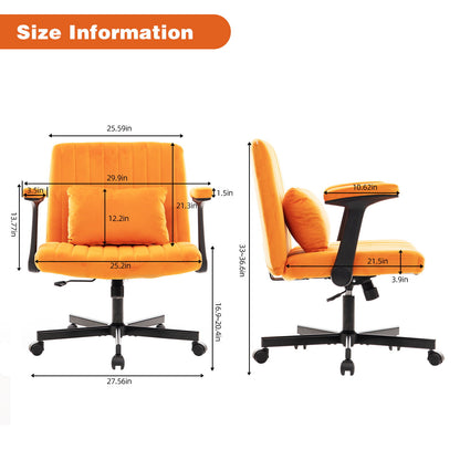 Criss Cross Armrest Office Chair With Wheels Home Essentials