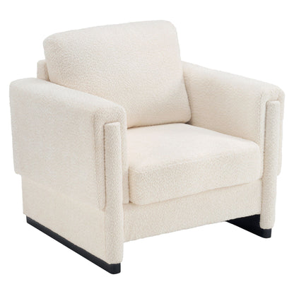 Upholstered Accent Armchair With Square Arm Hearth and Haven