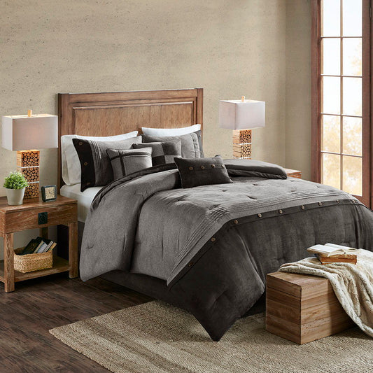 Boone - 7 Piece Comforter Set - Gray Madison Park