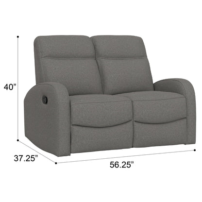 Manual Reclining Loveseat With Dual Seating Support For Living Room Emerald Home