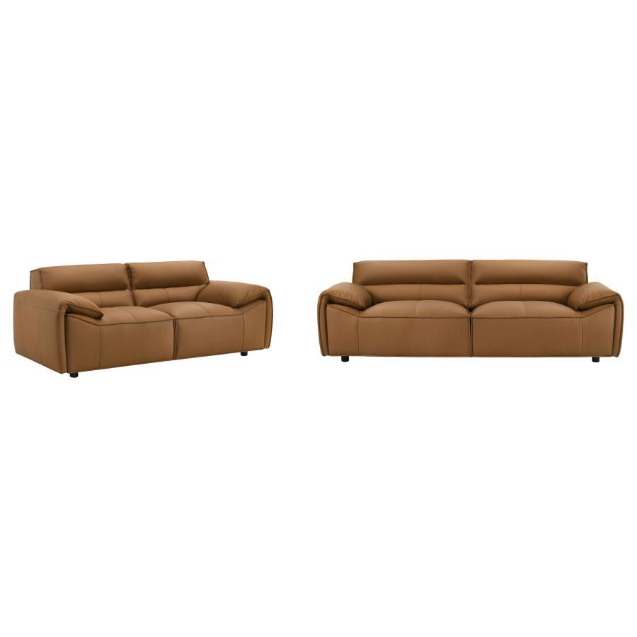 Buxton - Leather Upholstered Sofa Set Coaster Fine Furniture