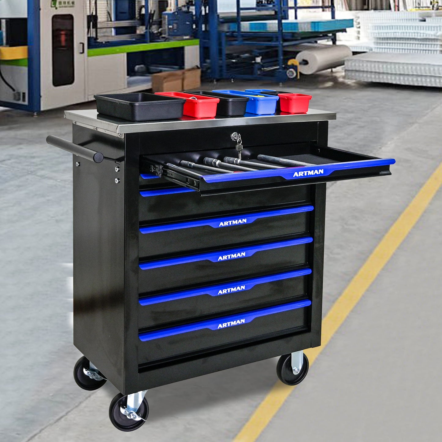 Drawer Multifunctional Tool Cart With Wheels Daily Nest