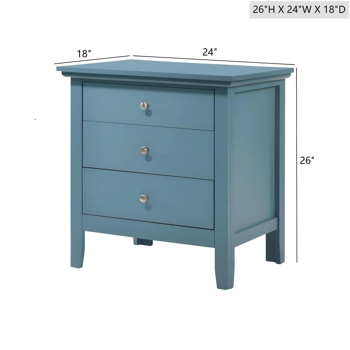 3 Drawer Nightstand & Dove Tailed Drawers Glory Furniture