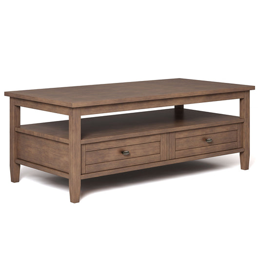 Warm Shaker - Coffee Table - Rustic Natural Aged Brown Simpli-Home