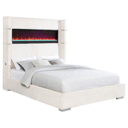 Tisdall - Upholstered Fireplace Bed Coaster Fine Furniture