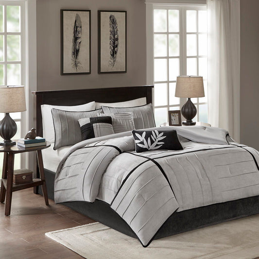 Dune - Queen - Piece Comforter (Set of 7) - Gray