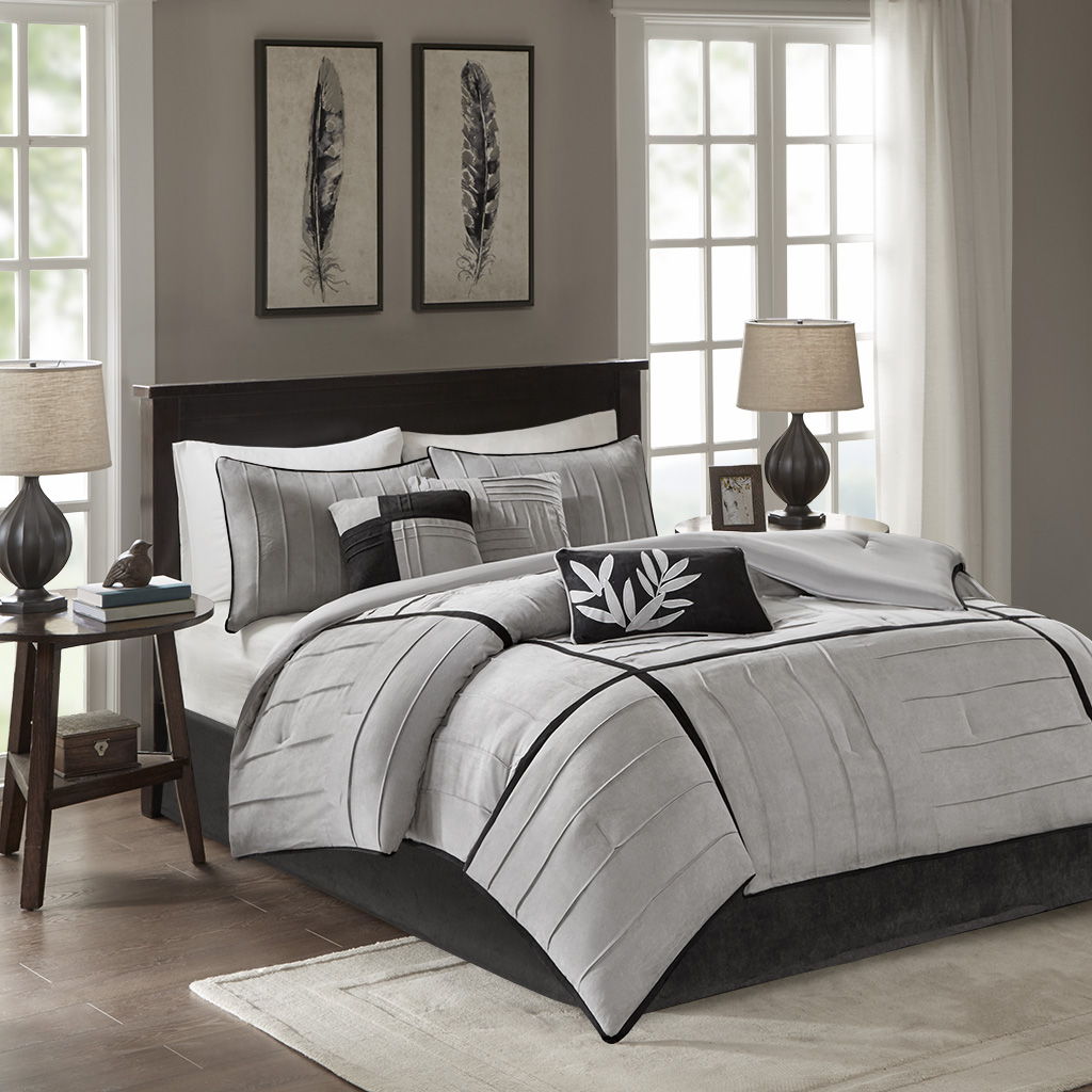 Dune - Piece Comforter (Set of 7) - Gray Madison Park