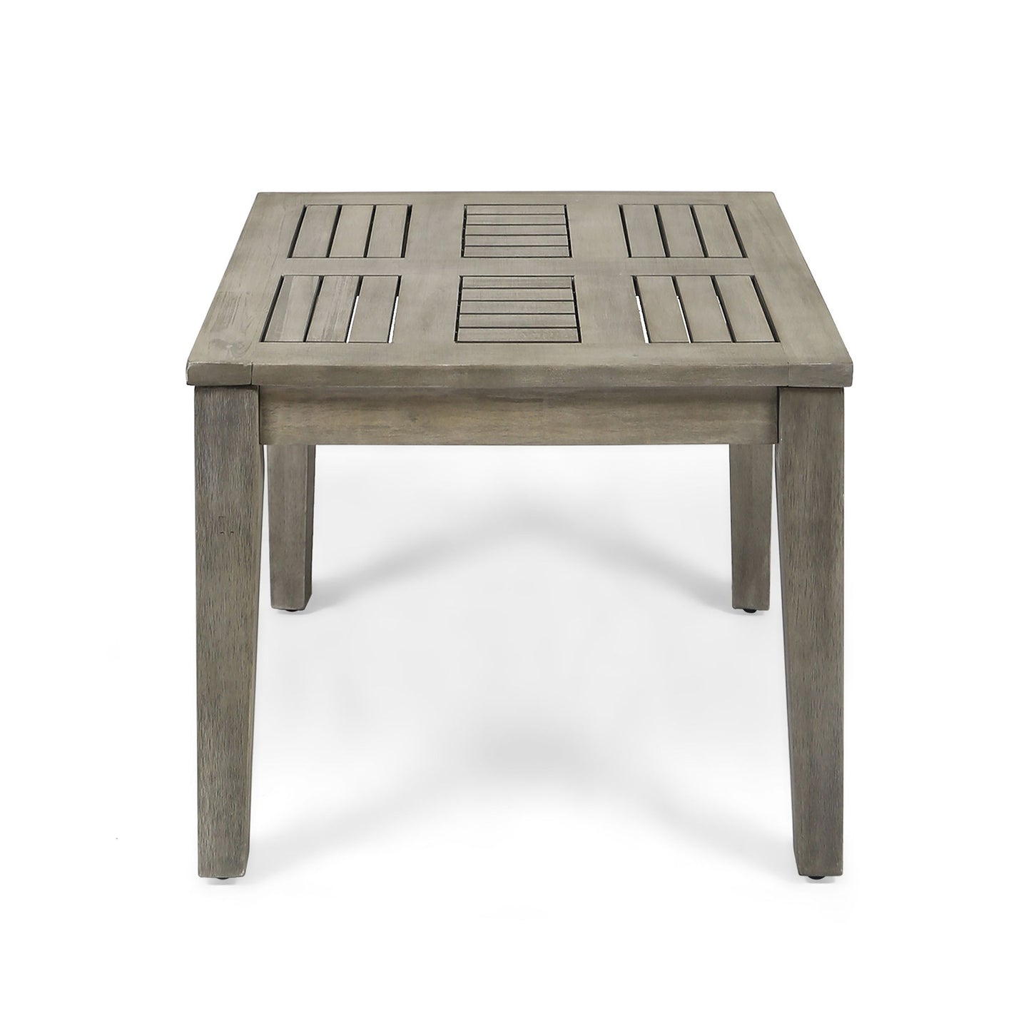 Dexterity - Outdoor Square Side Table With Wood Frame - Gray Noble House
