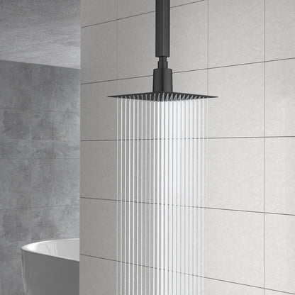 Ultra Thin 8" Square Rain Shower Head 304 Stainless Steel, Wall / Ceiling Mounted Daily Nest